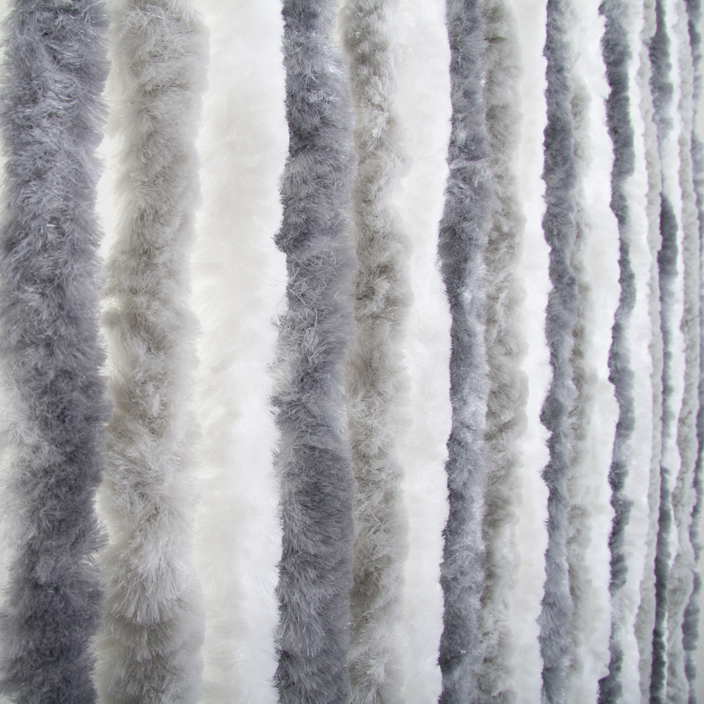 Tenda Ciniglia Beige E Marrone 100x220 Cm - 24 Fili Per Porte E Ingressi - Foto 3