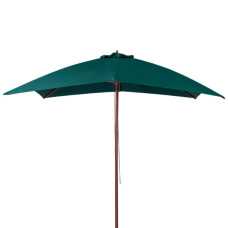 ombrellone in legno dimensioni 3x3, colore verde scuro