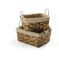 Set due ceste con manici dimensioni Grande: 60x47 cm h 30 - Piccolo: 50x36 cm h 22 cm