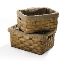 Set due ceste senza manici dimensioni Grande: 61x32 cm h 35 cm - Piccolo: 50x32 cm h 31 cm