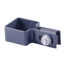 Clips singola fix palo 40x40 grigio