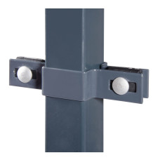 Clips doppia fix palo 40x40 grigio