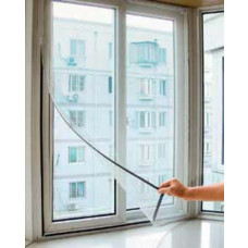 Zanzariera per finestra a strappo dimensioni 150x180, colore bianco