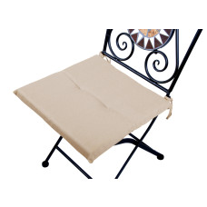 Cuscino quadrato anti-macchia per sedia beige