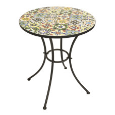 Tav.Mosaico Metallo Flower Design D.60