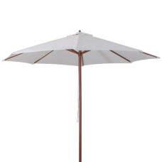 ombrellone in legno dimensioni 3x3, colore écru