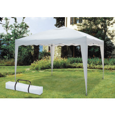 Gazebo Pieghevole in metallo 3x3m, colore bianco