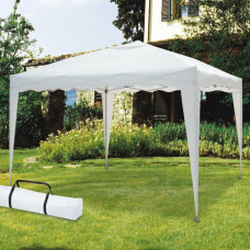 Gazebo Pieghevole con Telo Bianco in Poliestere 3x2m