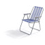 Sedia Lanzarote dimensioni 52x44x75 cm colore bianco e blu