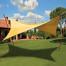 Tenda ombreggiante vela quadrata ecrù copertura sole ombra giardino