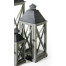 Lanterna Arles media in legno e metallo grigio